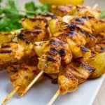 Spicy Moroccan chicken skewers