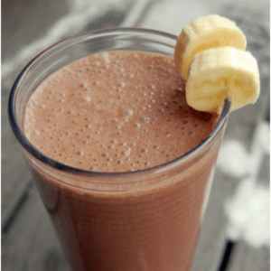 Nutty banana mocha shake