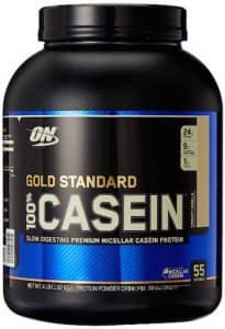 Optimum Nutrition Casein Protein, Creamy Vanilla, 4 Pound