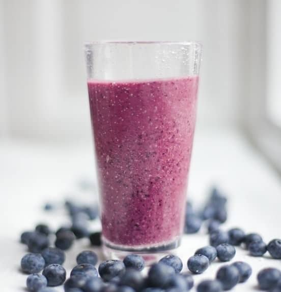 Blueberry yogurt maple smoothie