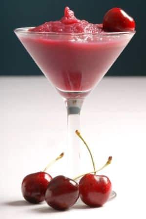 Melon and dark cherry cooler