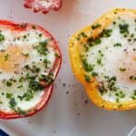 Baked eggs in peppers