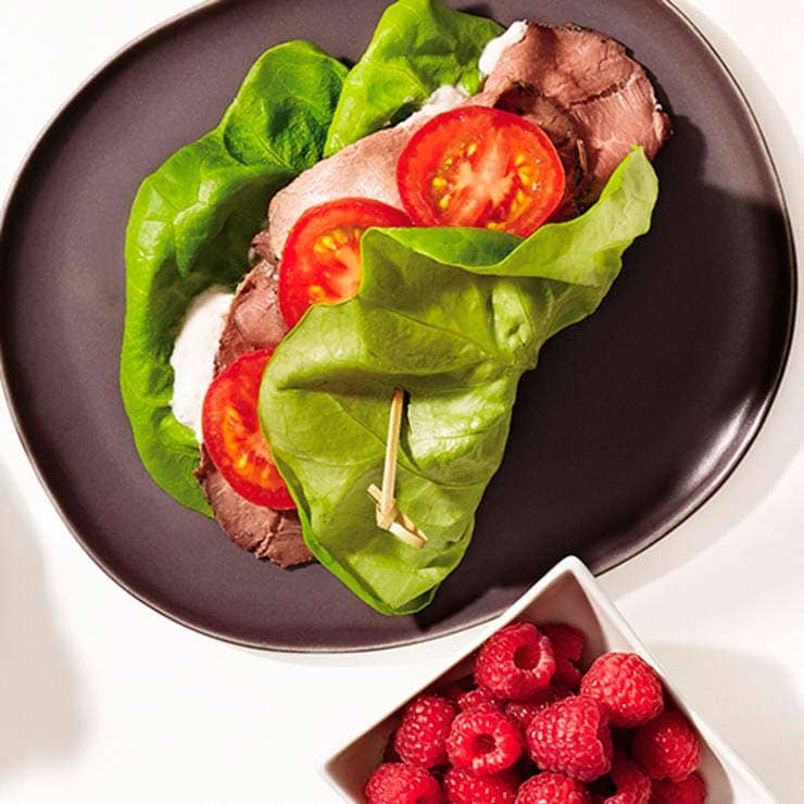 No bread & No Sugar - beef and horseradish wrap