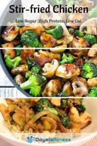 Stir-fried Chichen with pre-cook brown rice pin