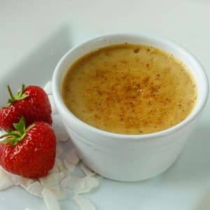 Baked coconut milk custards