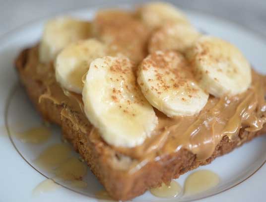 No-Sugar - Peanut butter and banana on toast