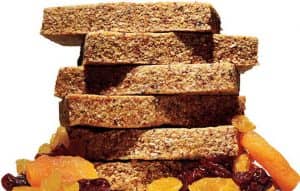 Orange, cranberry and oat protein bars