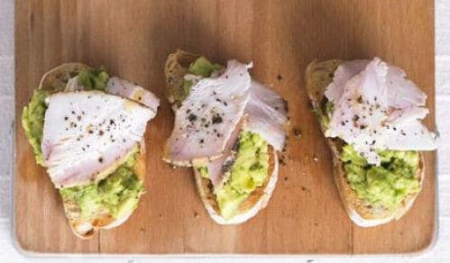 Sugar Free Snack - Turkey & Avocado Toasts