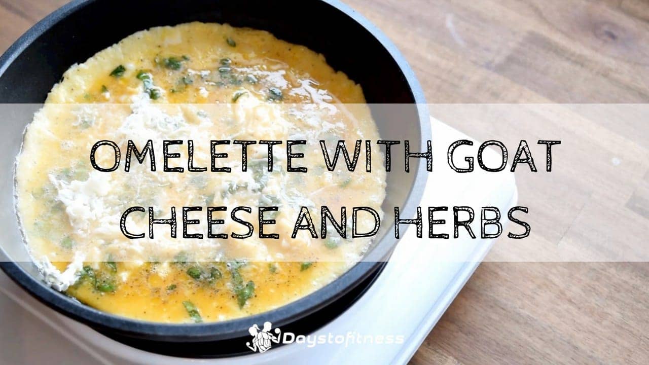 Low Carb - Omelet with goat cheese and herbs