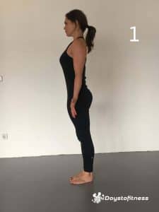 Sun Salutation - Mountain pose side