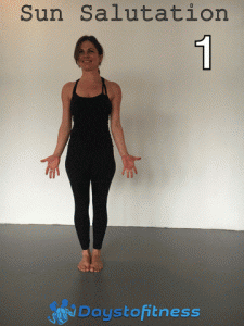 Sun Salutation - 13 Steps Gif Animation