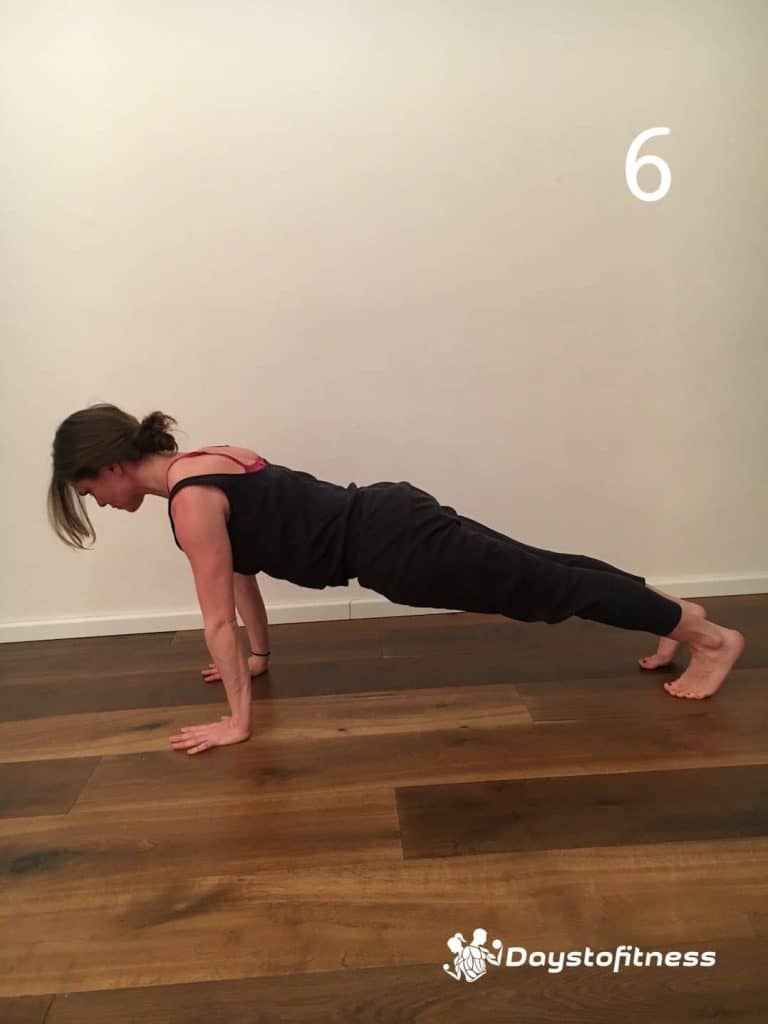 Sun Salutation 6 - plank pose