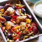gluten-free Harissa chicken traybake