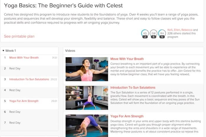 grokker yoga beginner's guide with Celest week 1 program