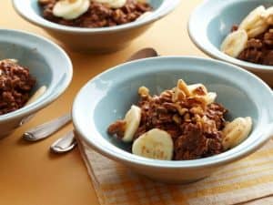 Hot Chocolate Banana-Nut Oatmeal