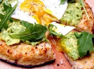 Lactose-Free Egg & Rocket Pizzas