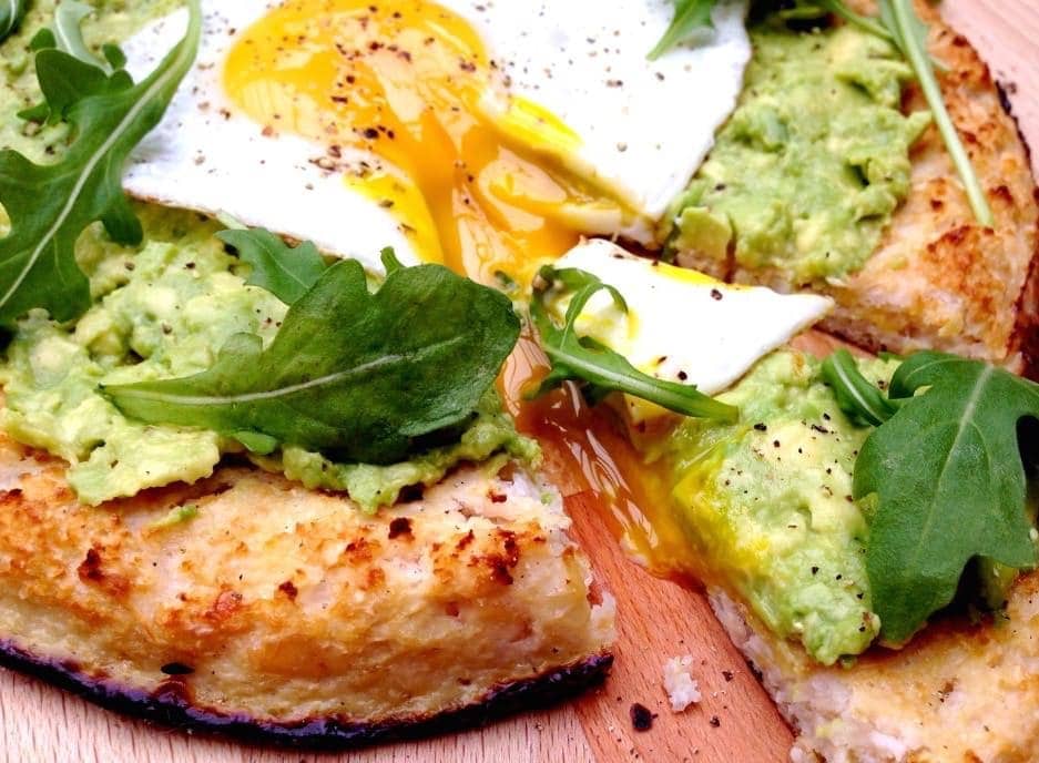 Lactose-Free Egg & Rocket Pizzas