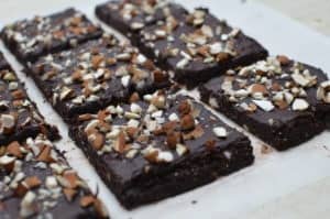 Raw Vegan Brownies finished front