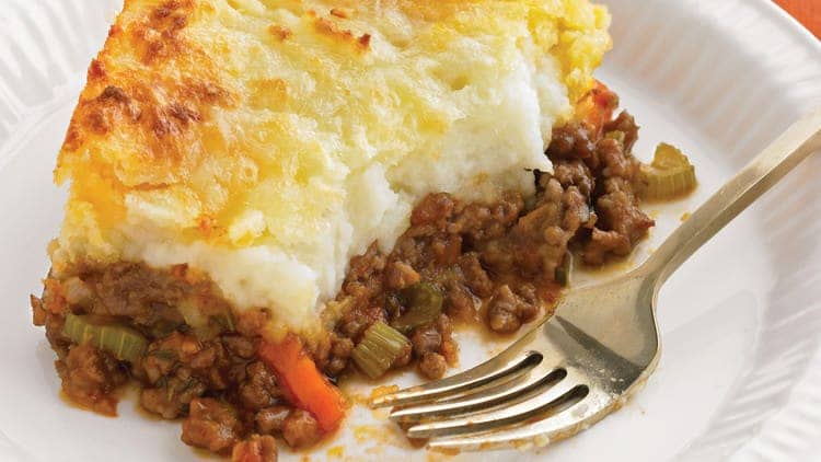 Gluten-Free Cheesy Shepherd’s Pie plate