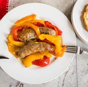 Low-Carb Roasted Italian Sausage & Sweet Peppers