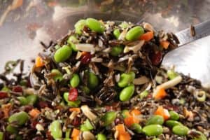 Mixed bean & wild rice salad