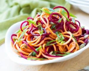 Raw Beets and Sweet Potato Salad